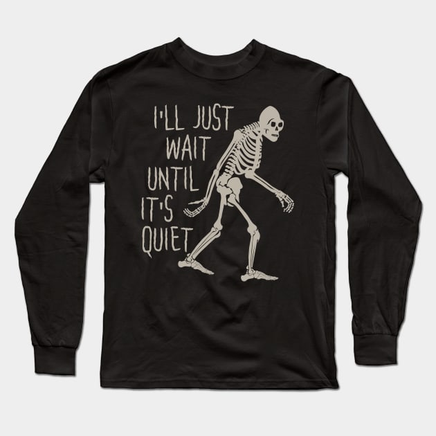 Bigfoot skeleton Long Sleeve T-Shirt by Tesszero